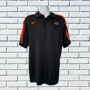 Nike Dri-FIT Polo | Oklahoma State OSU Cowboys | Color Black and Orange |Size XL